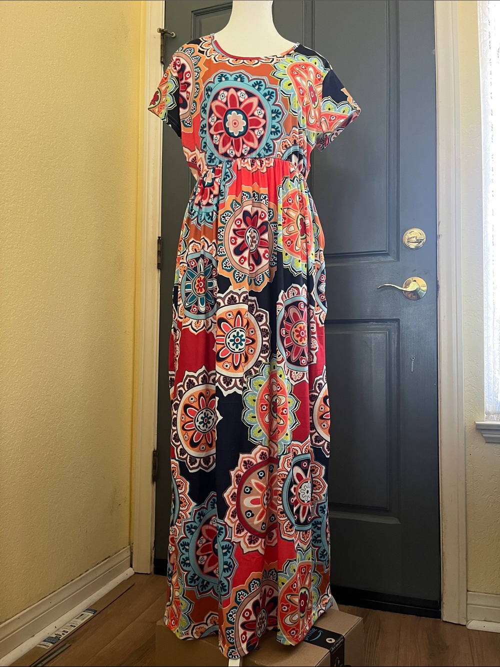 Vibrant Multicolor Maxi Dress